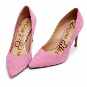Sam Edelman Pink Hazel Suede Pointed-Toe Pumps Womens US6